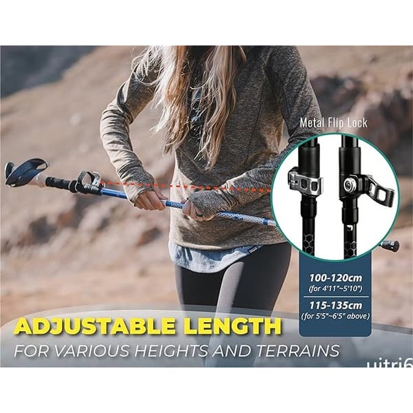 trekking pole height adjustment senior