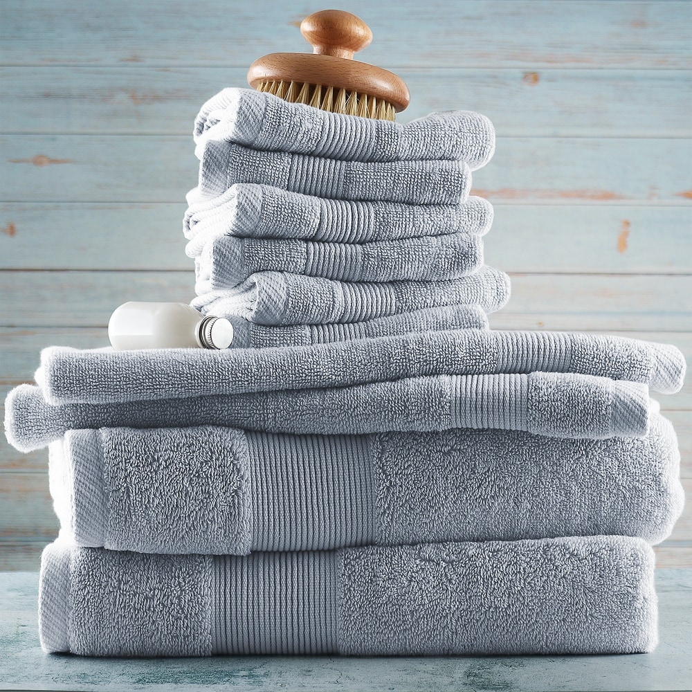 Set Of 4 Bath Towels, 100% Super Plush Premium Cotton - Becky