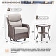 preview thumbnail 43 of 187, Outdoor Patio Sofa Swivel Chair with 6-Inch Thick Cushions Set