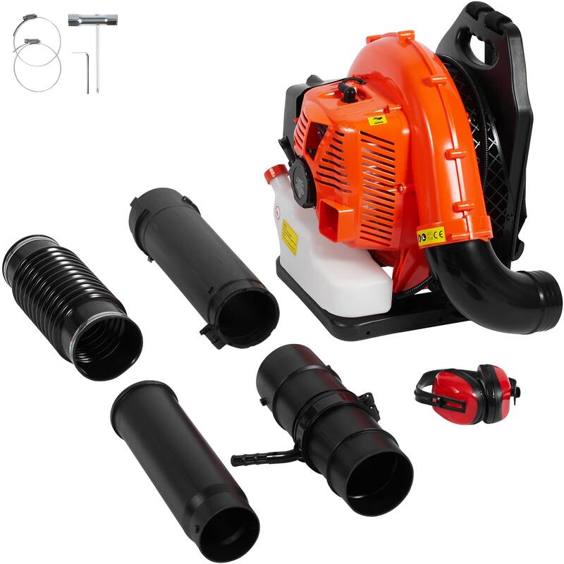 Backpack Leaf Blower, Gas Leaf Blower, Ideal for Lawn Care, Leaf Cleaning, and Snow Removal - 79CC