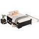preview thumbnail 7 of 11, Espresso 3-Pieces Kids Bedroom Sets,1 Nightstand,Storage Box, Full Size