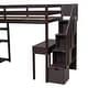preview thumbnail 25 of 25, Twin Size Wooden Loft Bed with Storage Drawers, Desk, Storage Stairs, Shelves