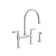 preview thumbnail 1 of 5, Rohl Perrin & Rowe Georgian Era Bridge Kitchen Faucet with Side Spray