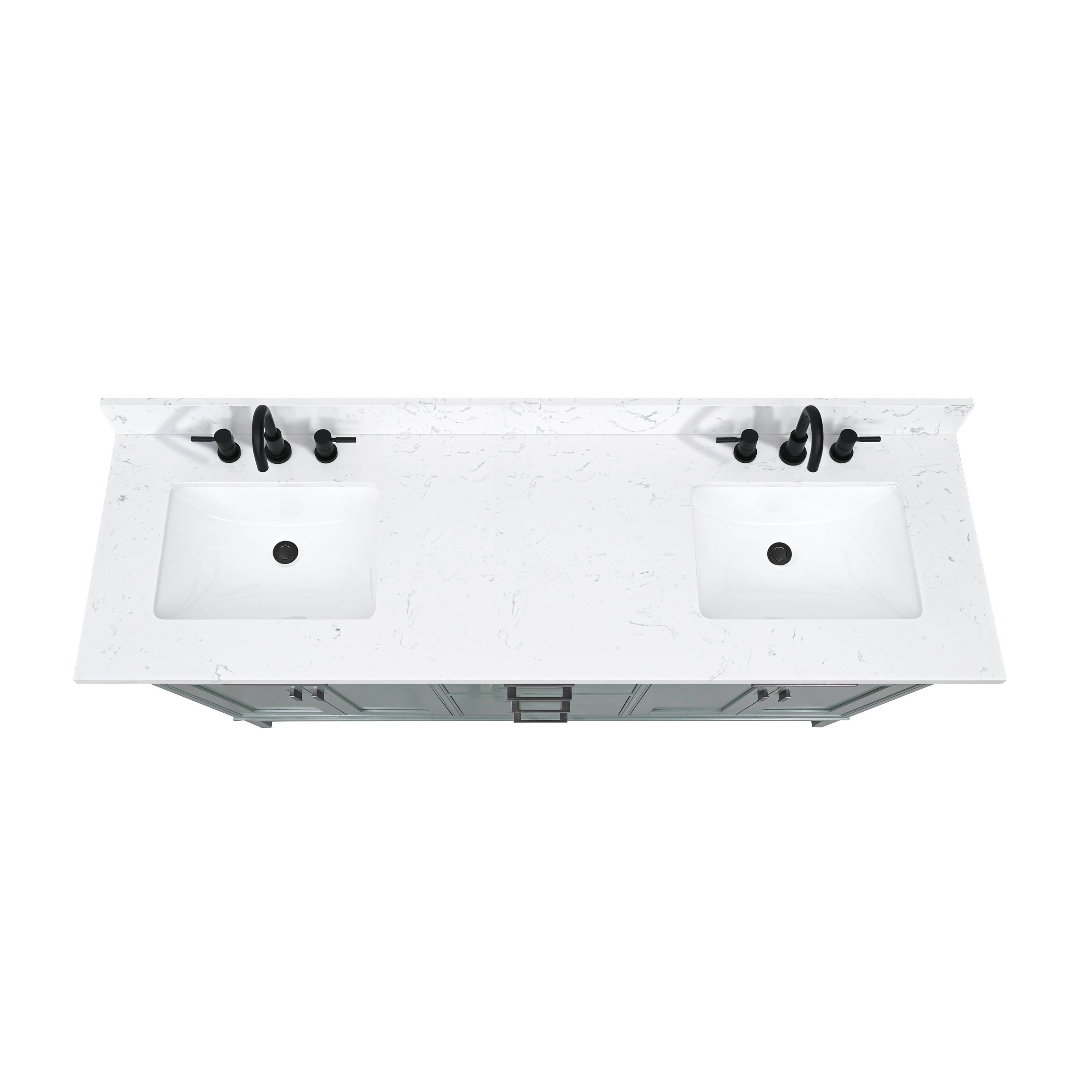 Madison 72 in. Double Sink Bathroom Vanity with Engineered Stone