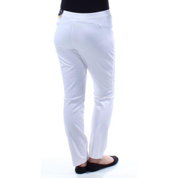 white tummy control pants