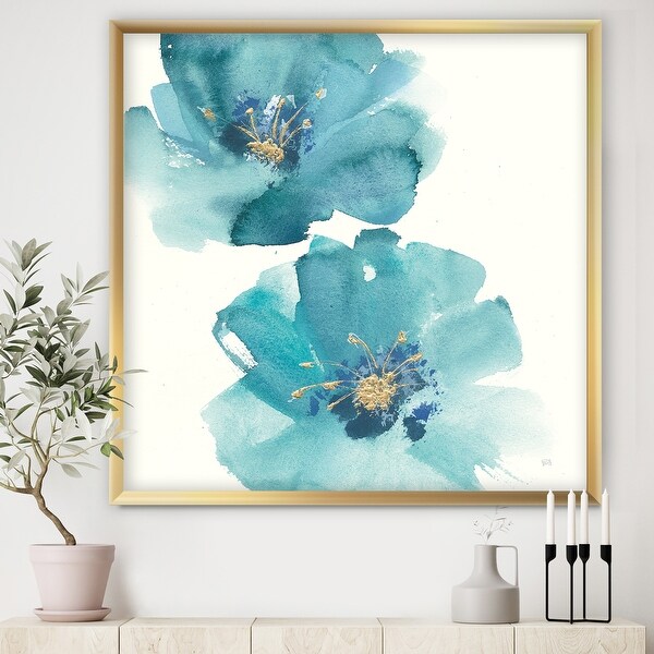 Designart 'Blue Cosmos Indigo II' Farmhouse Framed Art Print. Opens flyout.