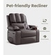 preview thumbnail 10 of 19, 360° Swivel Oversized Recliner Chairs with Heat and Massage