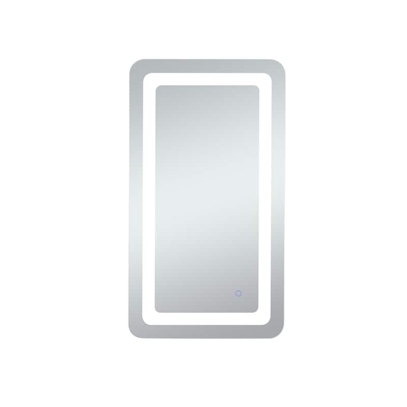 Indigo Home 20in x 36in soft edge LED mirror - Glossy white
