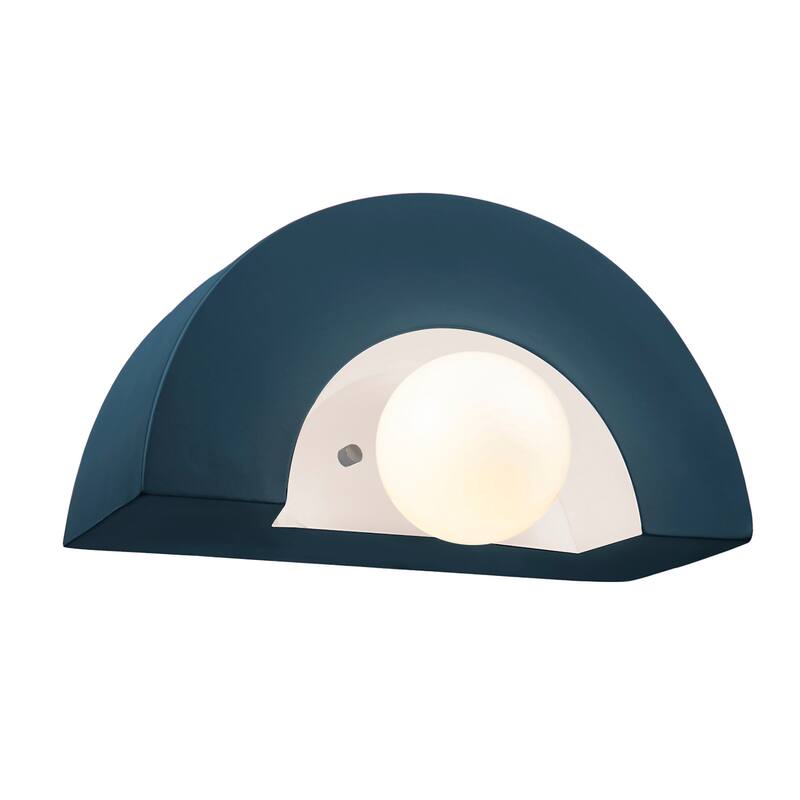 Ceramic Crescent Wall Sconce - Midnight Sky/Matte White