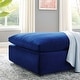 preview thumbnail 17 of 47, Commix Down Filled Overstuffed Performance Velvet Ottoman