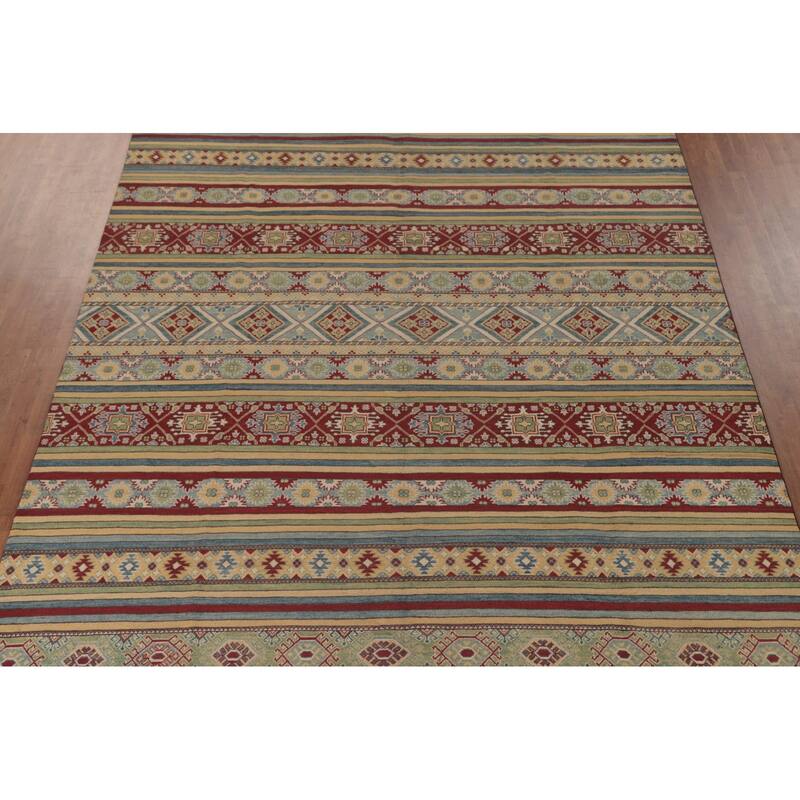 Kazak Oriental Large Area Rug Handmade Wool Carpet - 9'5" x 14'7"