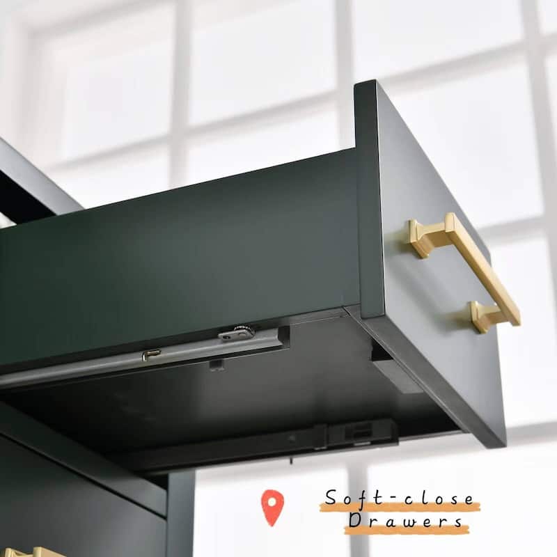 Prismora 48 in. Juniper Green Vanity with Countertop & Splash, Single Sink