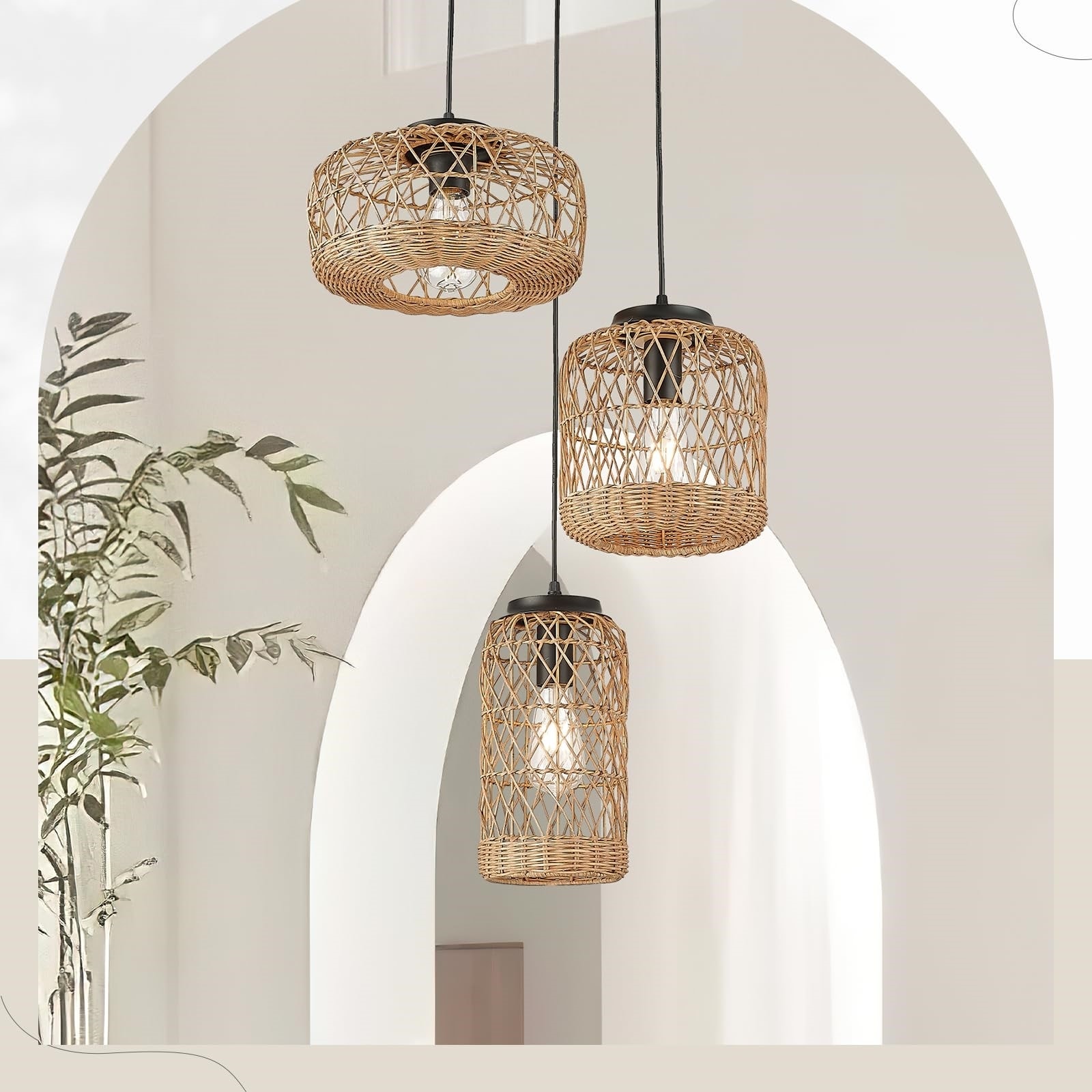 Chandelier wicker top
