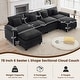 preview thumbnail 78 of 109, Modular Cloud Chenille Sectional Sofa with Ottomans, Deep Seat Convertible L-Shaped or U-Shaped Couch