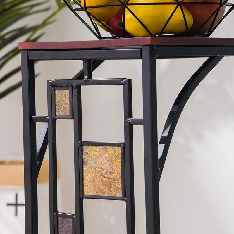 Copper Grove Gada End Table with Geometric Accents