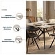 preview thumbnail 8 of 131, Elega Modern Sintered Stone Dining Table Modern Trestle Base Powder-Coated Steel Frame Kitchen Table - 47"-71"