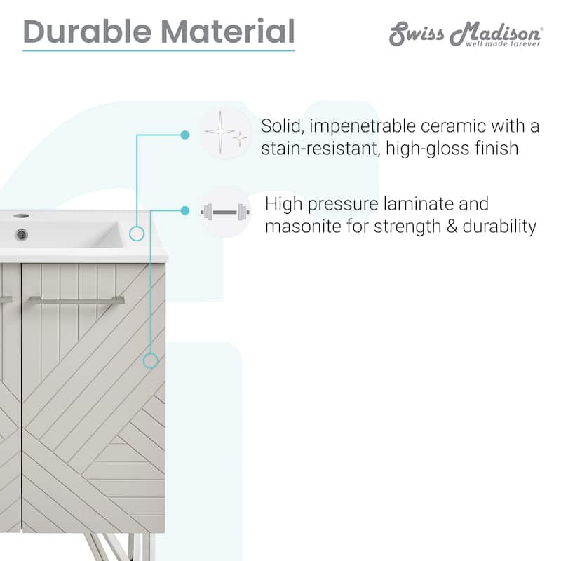 Annecy 24" Bathroom Vanity in Mayhem Greige