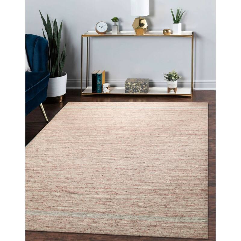 Hand-Woven Wool Contemporary Natural Wool Flat Area Rug