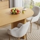 preview thumbnail 26 of 40, 67" Nordic Style Oval Dining Table - for 6 People