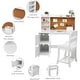 preview thumbnail 2 of 4, Kids Study Desk with Chair,Student Writing Desk with Bookshelf