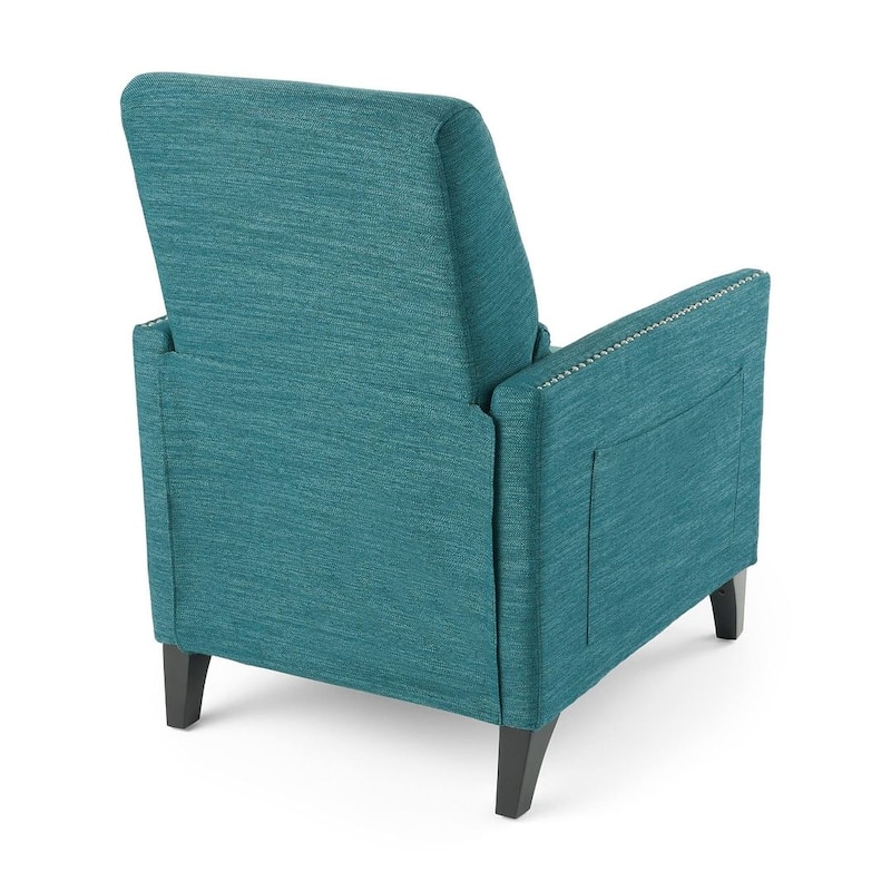 Contemporary Recliner Chair with Push Back Mechanism in Fabric by Christopher Knight Home
