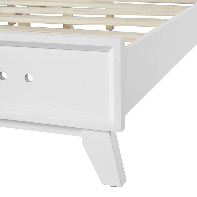 Classic Platform Bed Frame with Solid Pine Construction/Wood Bed Frame with Headboard Footboard/Wood Slat Support/Easy Assembly