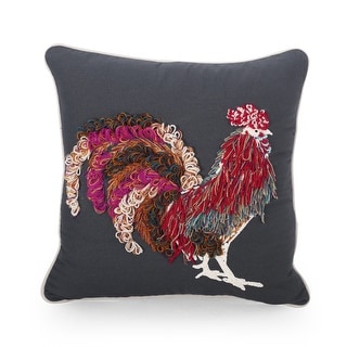 Goepper Rooster Throw Pillow Throw Pillow by Christopher