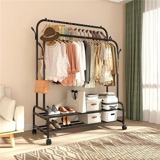 LIFE FURNITURE　IRON HANGER RACK Amazon.com: IRONCK Garment Racks with Shelves 4 Drawers and