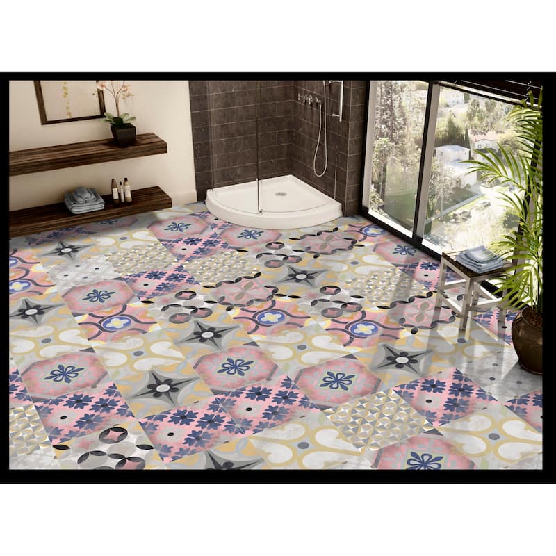 Merida 12 x 12 Ceramic Tile for Wall in Multi-Colored