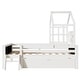 preview thumbnail 9 of 10, Solid Wood Twin Size House Bed with Drawers and 2 Blackboard