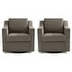 preview thumbnail 34 of 101, Modern Swivel Upholstered Armchair Accent chair Set of 2