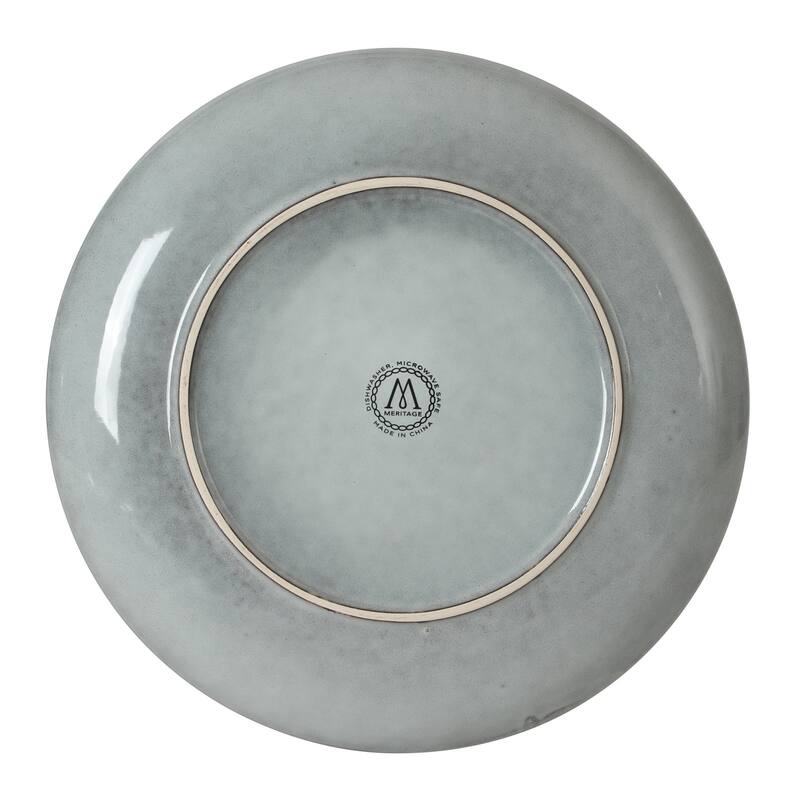 Gibson Elite Jasper 16 Piece Plates and Bowls Reactive Glaze Dishes Stoneware Ceramic Dinnerware Set - Service for 4