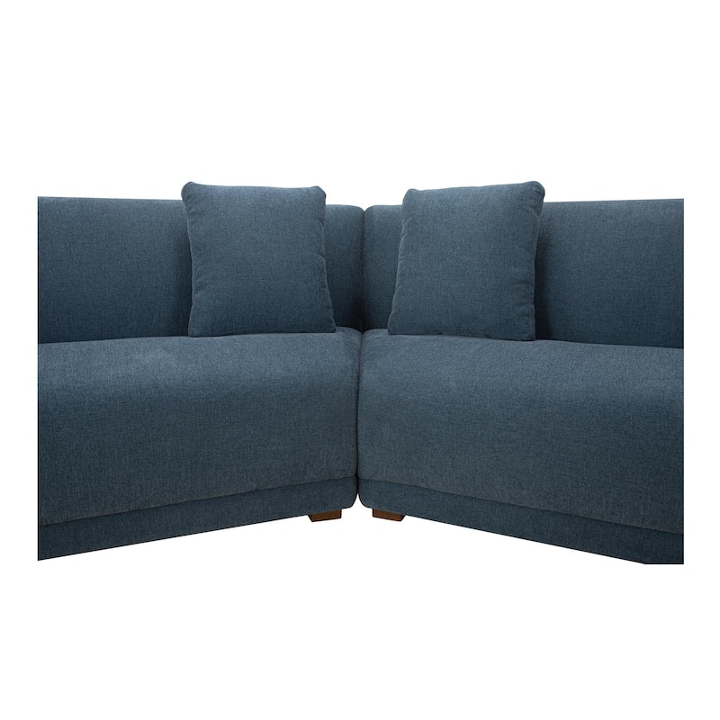 NADAAL STUDIOS Solace, 3-Piece Modular Sectional with Wedge Slipper Chair - 159"W x34.29"D x31.5"H