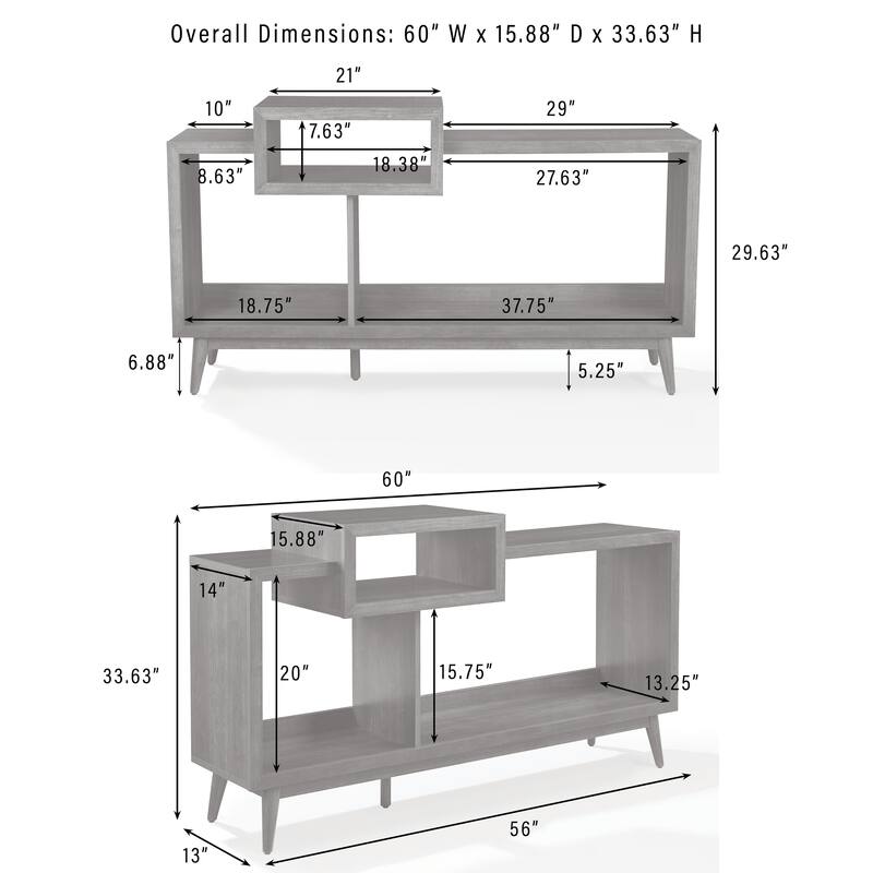Crosley Nashville Large Record Player Stand With Vinyl Storage