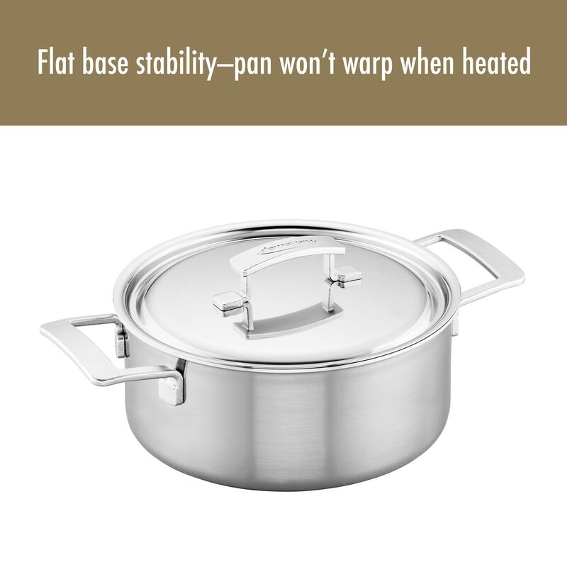Demeyere Industry 5-Ply 5.5-qt Stainless Steel Dutch Oven