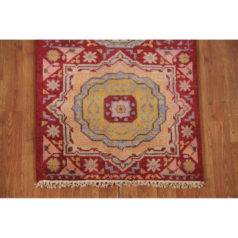 Red Heriz Serapi Oriental Runner Rug Handmade Wool Carpet - 2'5" x 7'10"