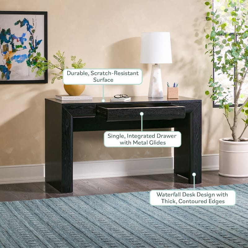 Walker Edison Modern Waterfall Writing Desk