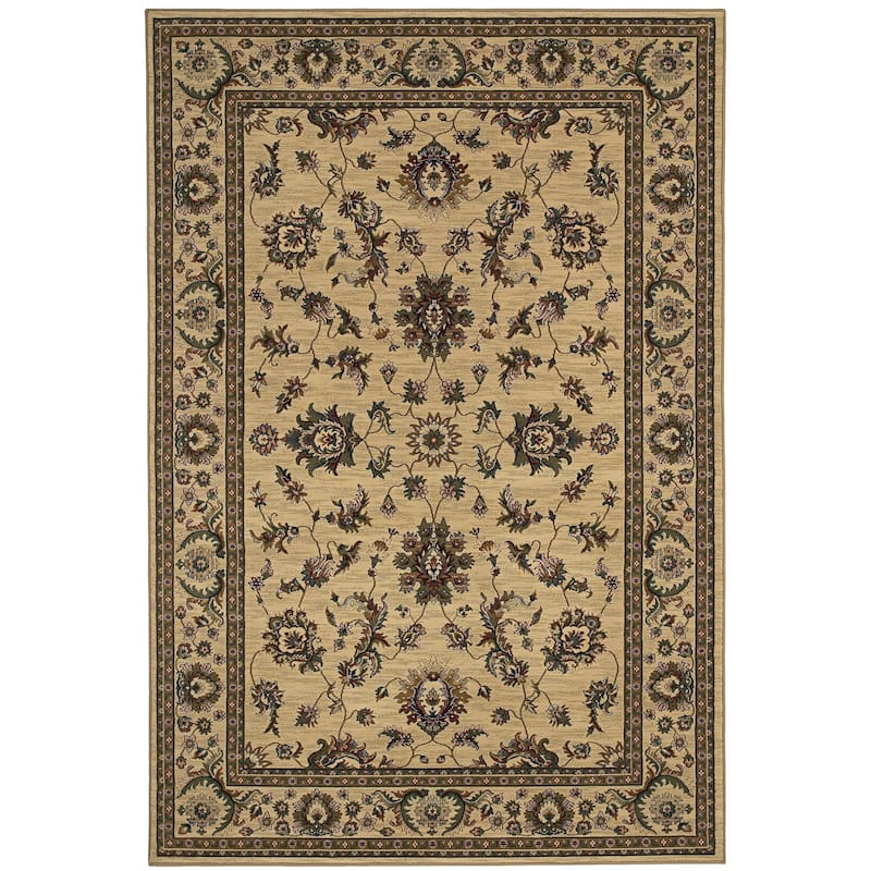 Style Haven Annapolis Bordered Persian Inspired Area Rug - 10' x 12'7" - Cream/Green - Runner/Rectangle