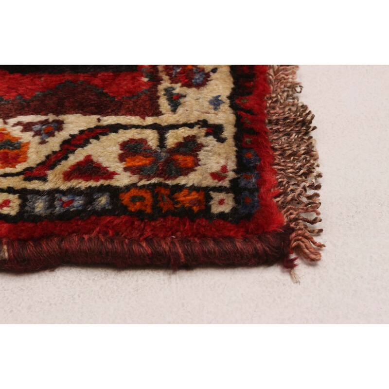 ECARPETGALLERY Hand-knotted Melis Vintage Red Wool Rug - 4'5 x 5'6