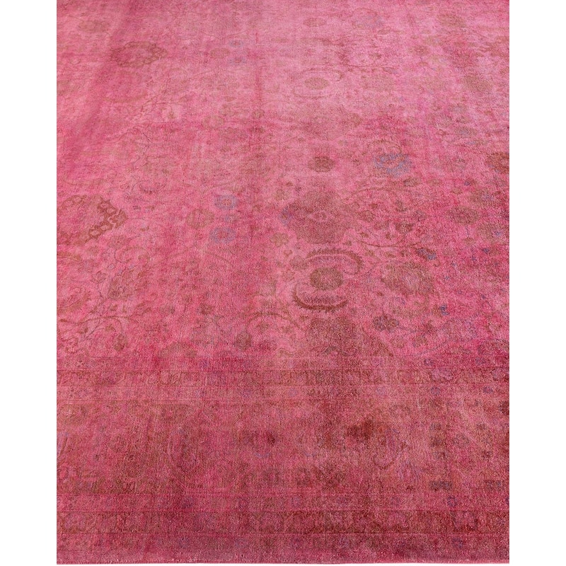 Fine Vibrance One-of-a-Kind Hand-Knotted Area Rug - Pink, 9' 2" x 9' 5" - 9' 2" x 9' 5"