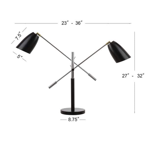 SAFAVIEH Lighting 32-inch Mavis Adjustable Task Table Lamp - 23-36"x8.75"x27-32"