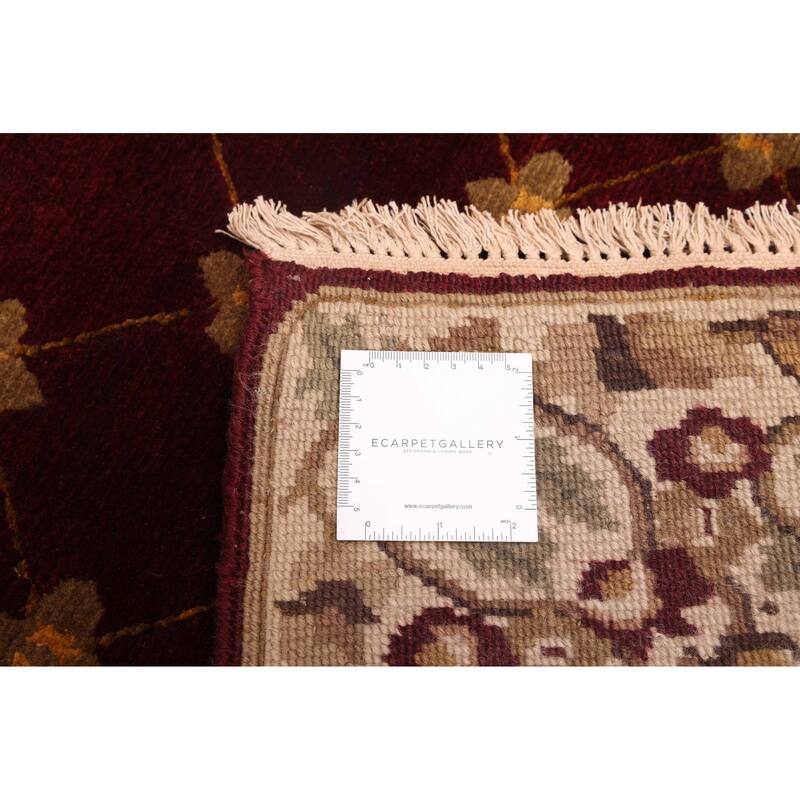 ECARPETGALLERY Hand-knotted Opulence Dark Red Wool Rug - 2'8 x 9'9
