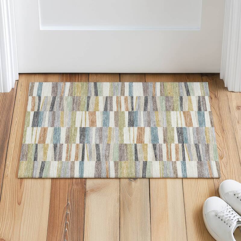 Machine Washable Indoor/ Outdoor Modern Antonito Chantille Rug