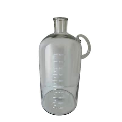 Glass Decorative Bottle/Vase H 18" & Dia 8" - CLEAR