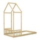 preview thumbnail 22 of 25, House-Style Funny Twin House-shaped Roof Headboard Floor Kids Furniture Bed Kidsbed, Grey