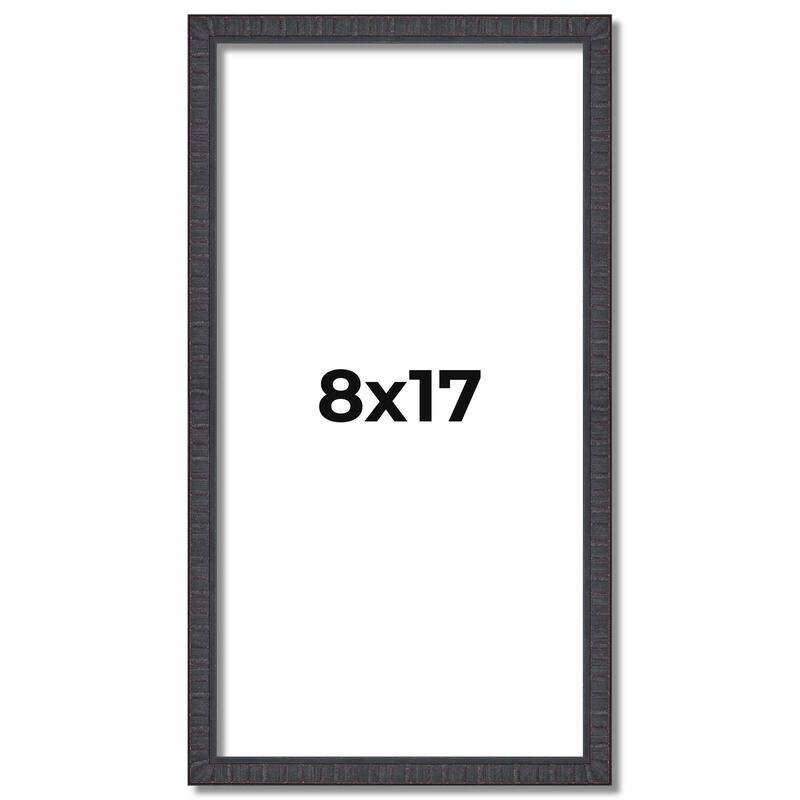 8x17 Frame Brown Picture Frame - Complete Modern Photo Frame Includes