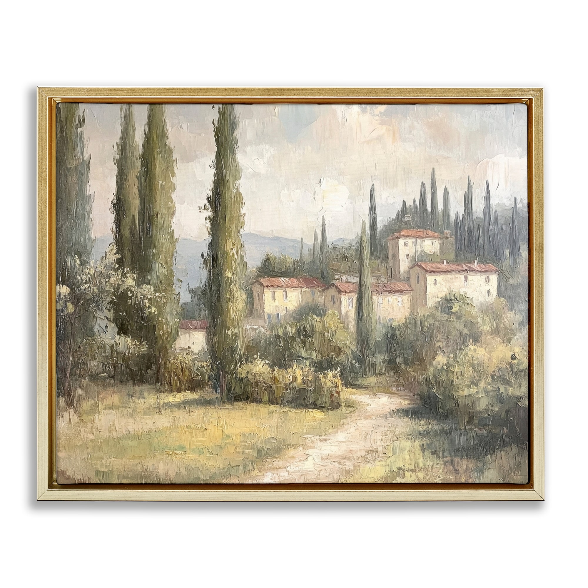 Stupell Villa Hidden in Trees Framed Floater Canvas Wall Art Design By Petal Prints Design