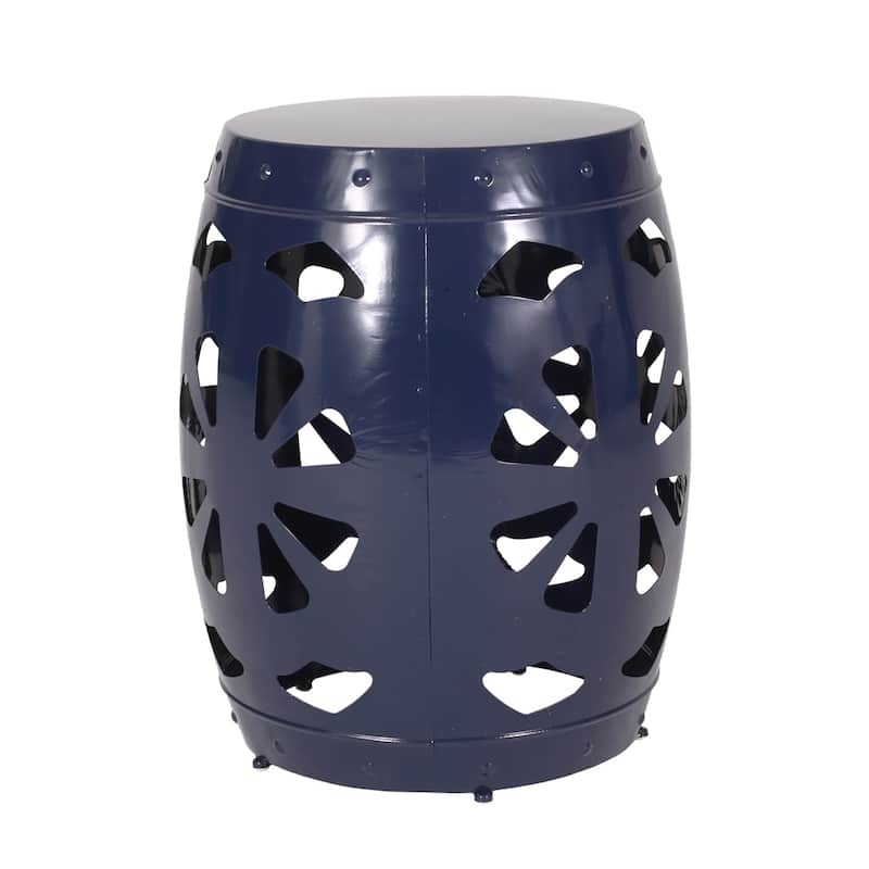 Drum Shape Metal End Table