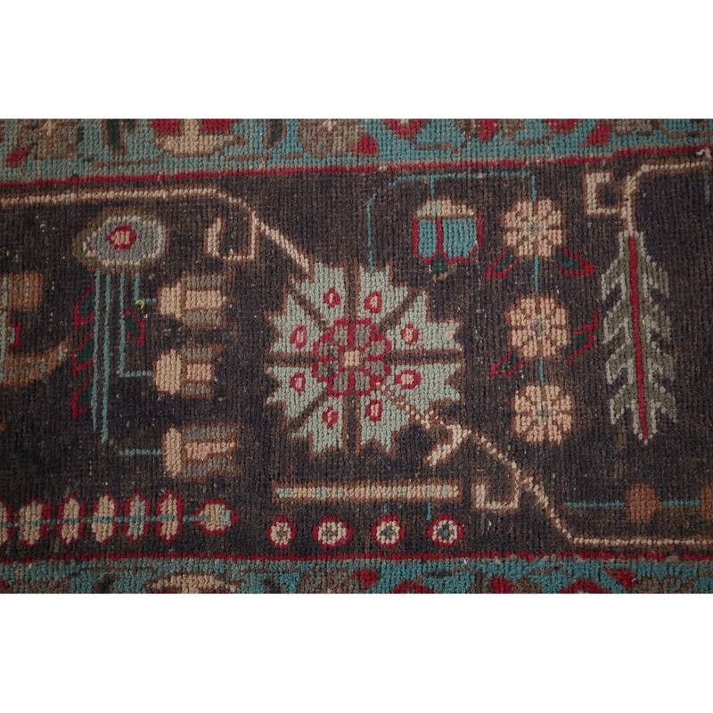 Fuchsia Pink Tabriz Persian Vintage Area Rug Handmade Wool Carpet - 9'6"x 12'8"