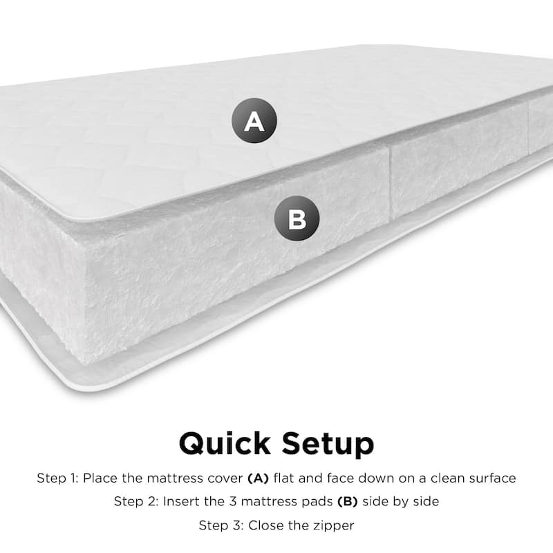 DHP Sleep 6 Inch Thermobonded High Density Polyester Fill Twin Mattress